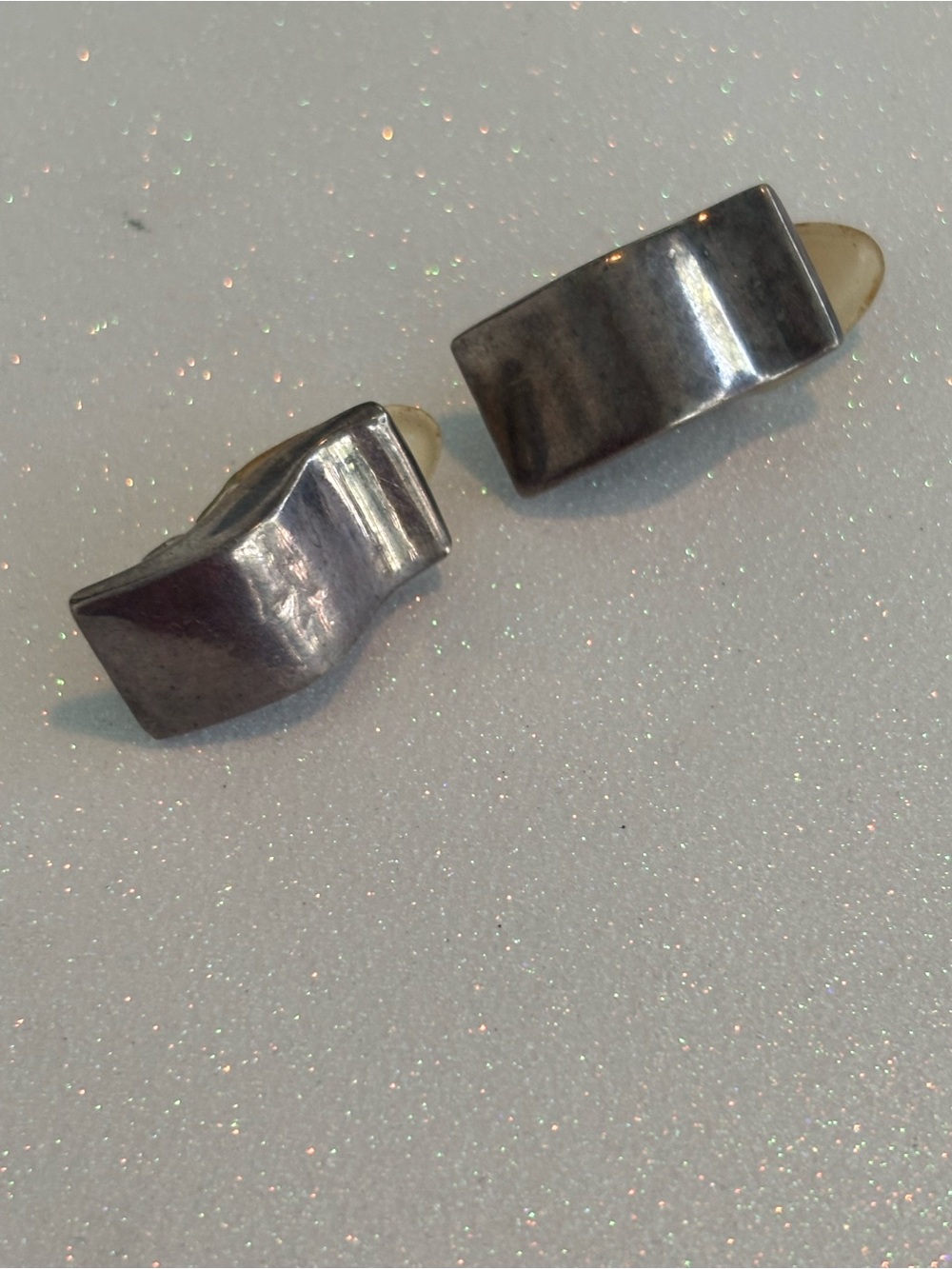 Vintage Simon Sebbag Sterling Wave Clip Earrings